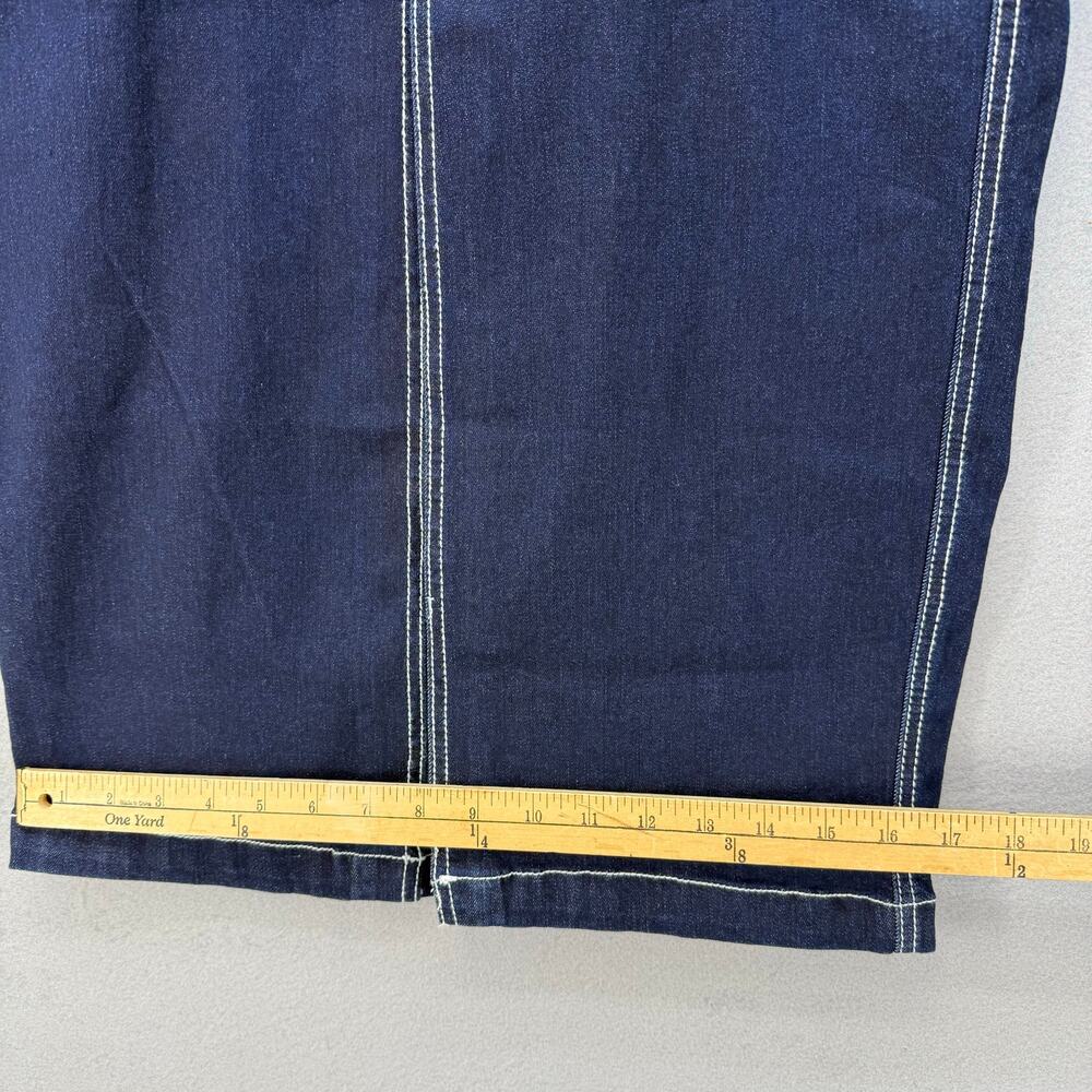 True Religion Denim Cargo Maxi Skirt Women's 27 (4) Dark Blue Preppy Utility Y2K - Picture 13 of 13
